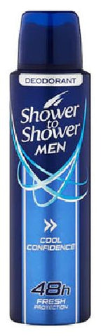 Shower to Shower - Deoderant - Men - Cool Confidence - 150ml Can