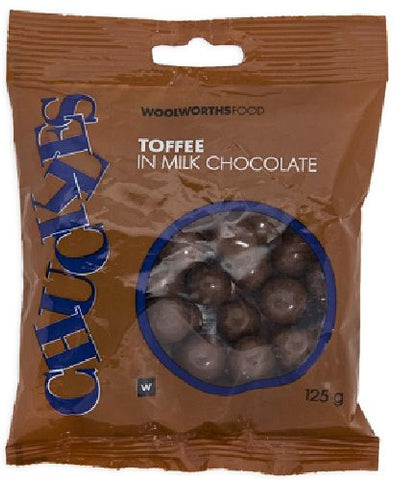 Woolworths - Chuckles - Toffee in milk chocolate - 125g