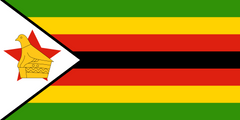 Zimbabwean Flag - Stickers - 10 x 5cm x 3cm